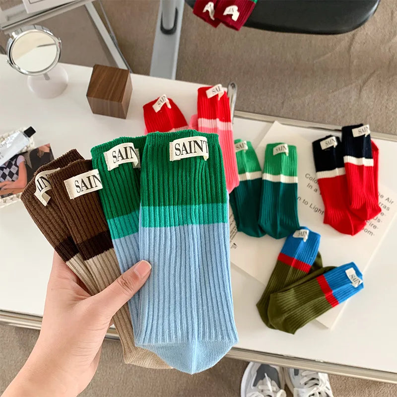 Fashion Skate Patchwork Socks Slouch Personality Street Women Socks