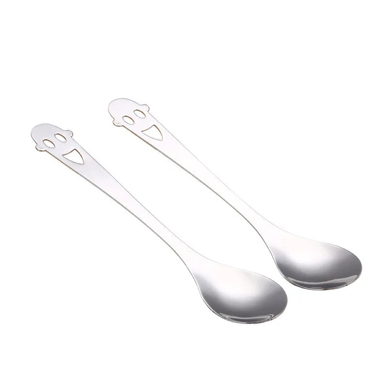 Wholesale Smile Face Stainless Steel Spoons with Mirror Polish Cute Design for Children's Dessert Eating Ice Cream & Honey Use