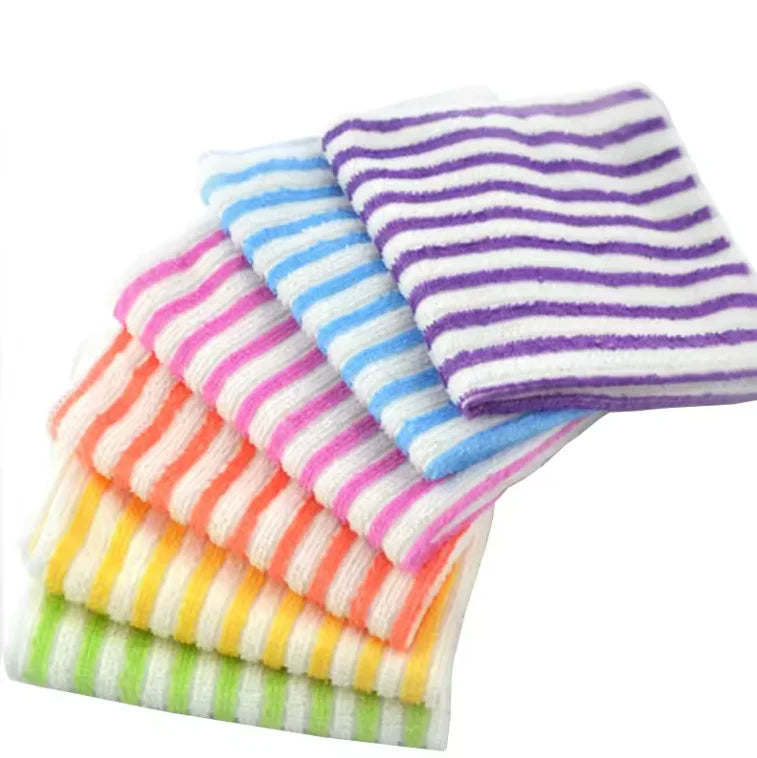 Small Square Microfiber Car Wash Towel Quick-Dry Absorbent Cloth Mixed Color Customized Wave