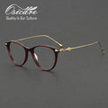 Designer Custom Logo Spectacle Eyeglasses Myopic Pure Cholo Chrome Style Hole Hearts Eye Glasses Titanium Brand Frames for Women