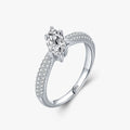 Ailmay New Sale Fashion 925 Sterling Silver Luxury Cut Sparkling CZ Rings for Women Girls Party Accessories Jewelry