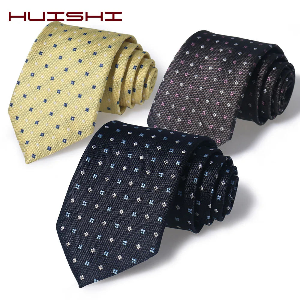 Wholesale Men's Tie Set Polyester Necktie Casual Suits for Man Slim Cravate Striped Plaid School Uniform Custom Tie for Boy Girl