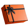 Custom Made Biodegradable Rigid Orange Heaven and Earth Gift Box with Matt Lamination Sponge Liner for Premium Packaging