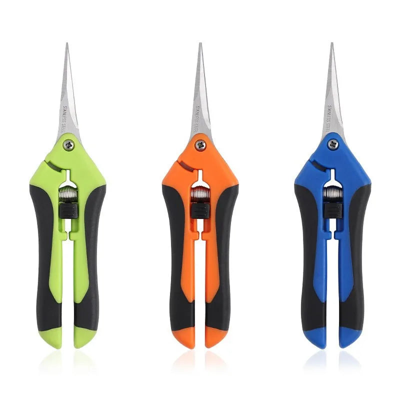 Green Stainless Steel Blades Pruning Shear Precision Garden Scissors for DIY Plant Pruning Hand Pruner for Outdoor Use