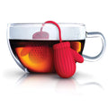 WELAND Cute Red Mitten Silicone Strainer Steeper Filter Tea Infuser Strainer for Loose Leaf Christmas Gift