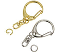 23mm 27 mm 31mm DIY Metal D Snap Hook Split Key Chain Key Ring With Chain
