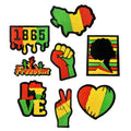 Wholesale Black History Month Embroidery Patch Custom Design logo Iron on Embroidered Patch for Clothing Bags Hats