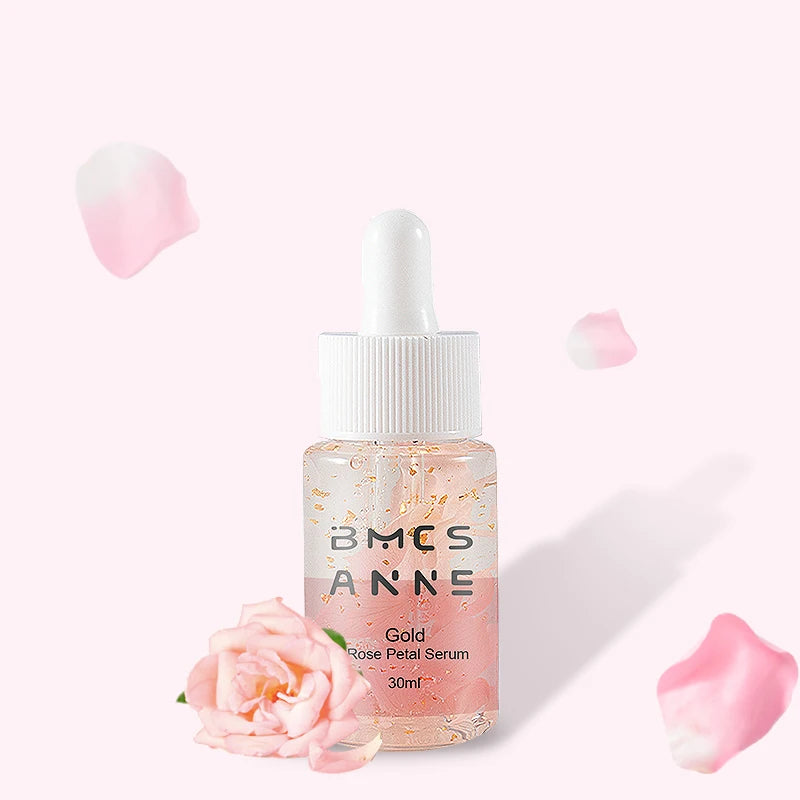Wholesale Oem Private Label Facial Skin Care Organic Age Collagen Anti Aging Vegan Skincare 24K Gold Rose Petal Face Serum
