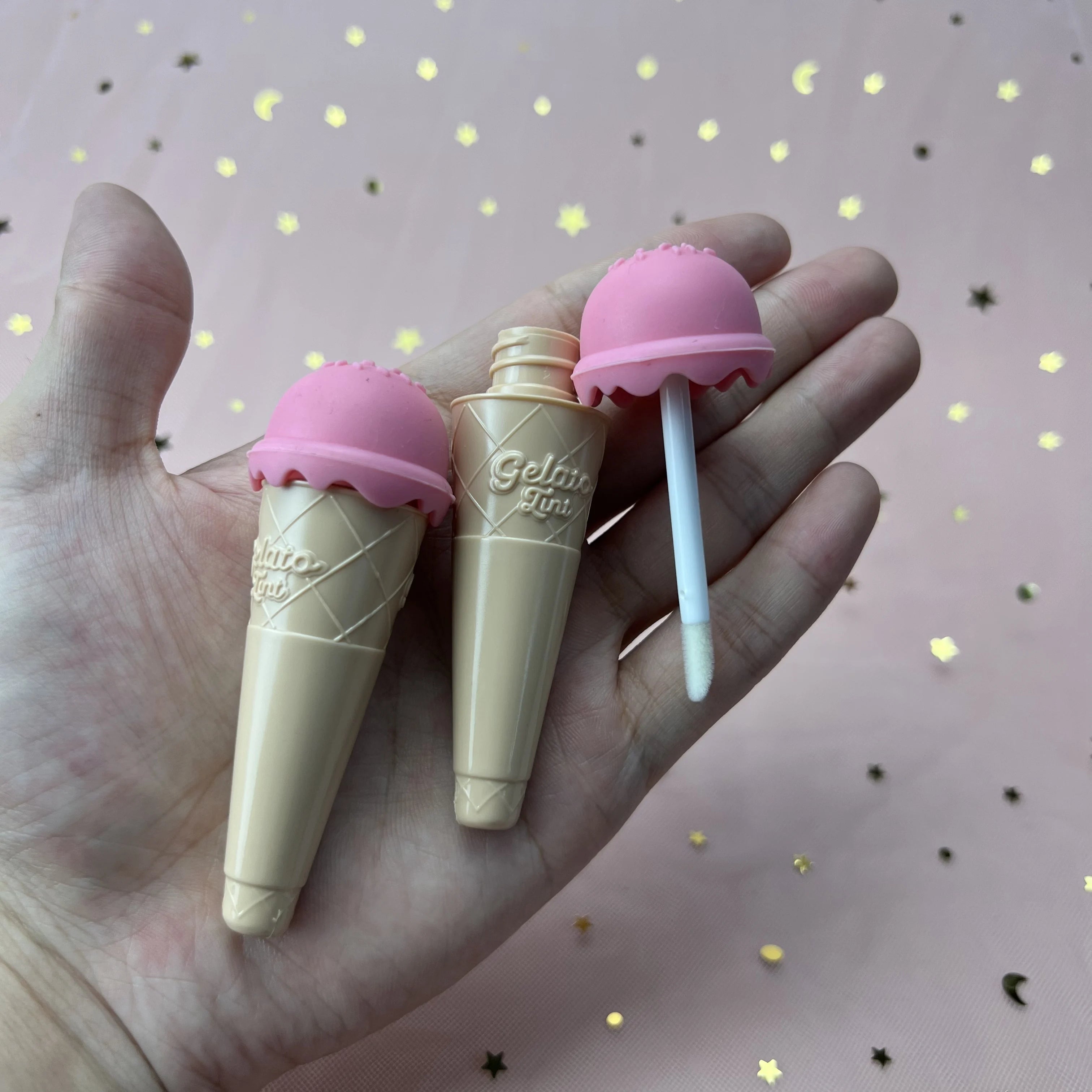 CF Lovely Ice Cream Lipgloss Tubes Cute pink Empty Popsicle Lip Gloss Tubes Containers 10mml