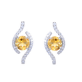 Abiding Jewelry Ring Earrings 925 Sterling Silver Natural Gemstone Citrine Earring Classic Fashion Custom Wholesale Jewelry