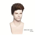 Wholesale Mens Short Brown Wig Cosplay Party Natural Synthetic Fiber Hair Replacement Wigs