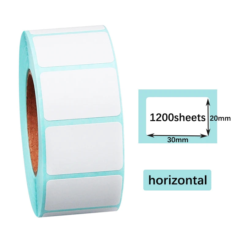 Factory Customized 30X20mm Direct Thermal Adhesive Waterproof Oil Resistant Barcode Packaging Stickers Supermarkets' Superb Free