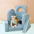 Waterproof Microsuede Play Couch Indoor Living Room Kids Sectional Sofa Folding Floor Couch for Children Play