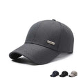 Mens Spring Autumn Sun protection Sports Cap Small Iron Label Simple Atmospheric Dome Plain Baseball Cap