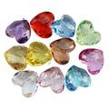 Factory Wholesale 500g/Bag 17*19MM Acrylic  Faceted Heart Beads Lovely Clear  Loose Spacer Bead for Jewelry Making