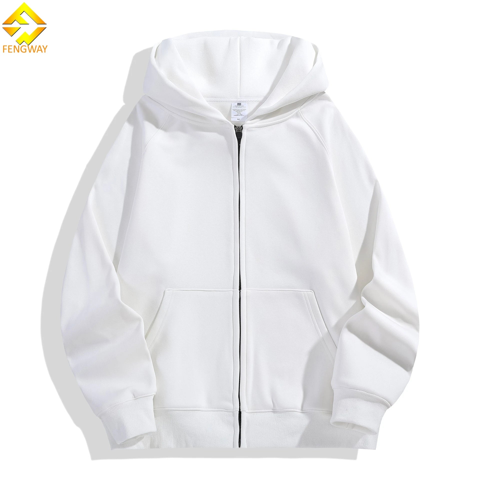 Oversized Spring Pullover Hoodie 100% Cotton Solid Black White Breathable Eco-Friendly Digital Printing Pocket Men