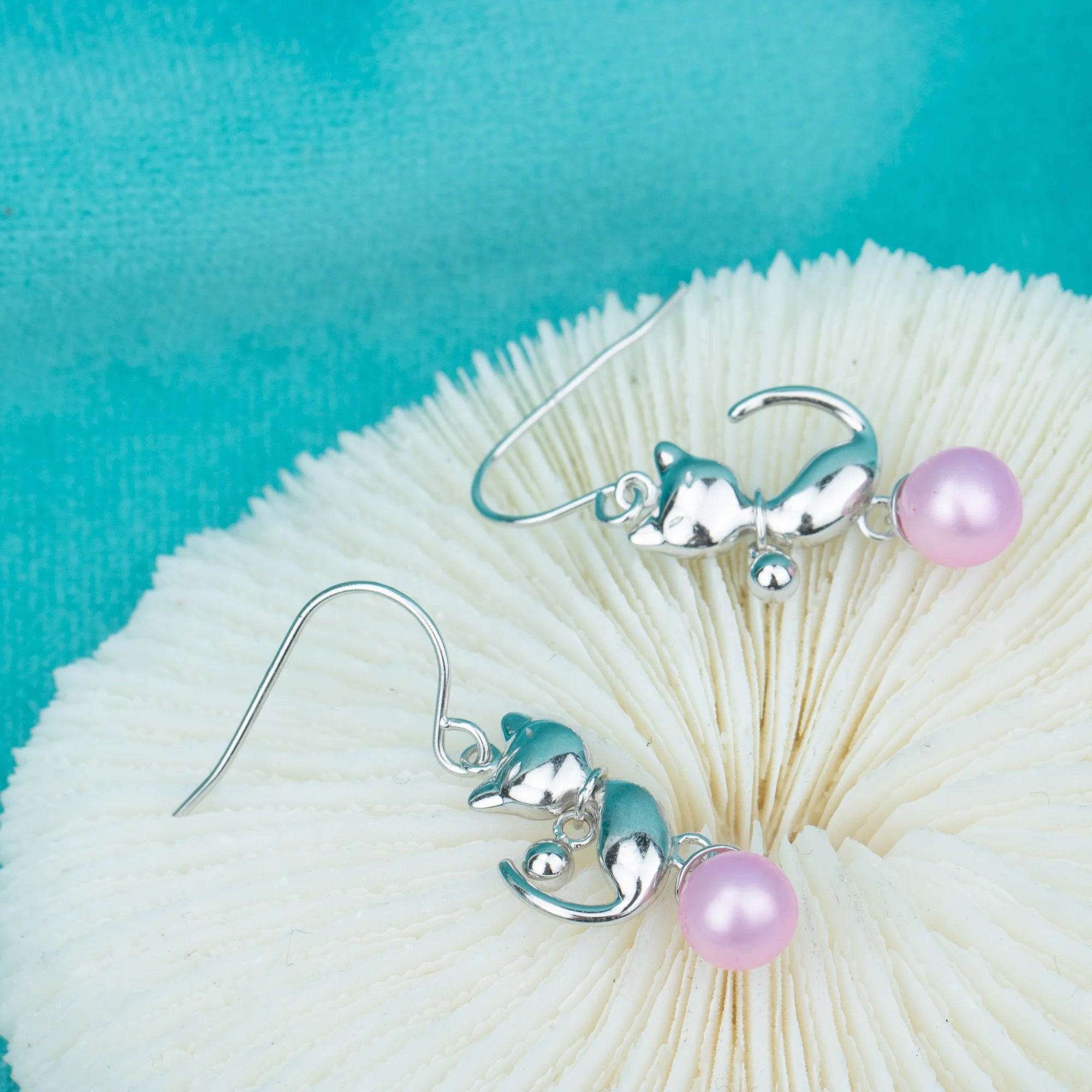 E050586 S925 Pearl Earring 925 Sterling Silver DIY 6-8mm Natural Freshwater Pearl Earring Hook for Women