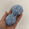 Natural Blue Calcite Crystal Stone Healing Palms Rough Crystal Stone Chakra Palms Home Decoration