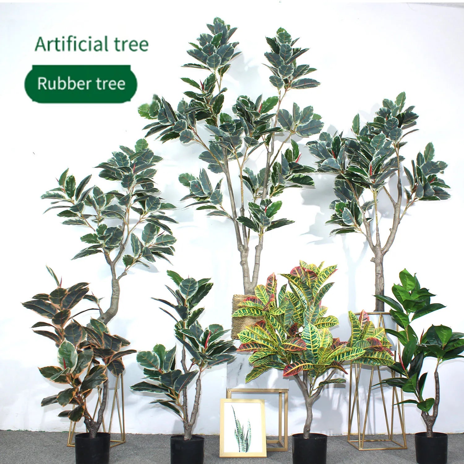 Artificial Banana Bonsai Tree Indoor Garden Decor Eco-Friendly UV Proof Plastic Green Color 90-180cm