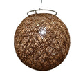 Customized Modern Wicker Rattan Globe Ball Style Ceiling Pendant Light Lamp Shade for Living Room