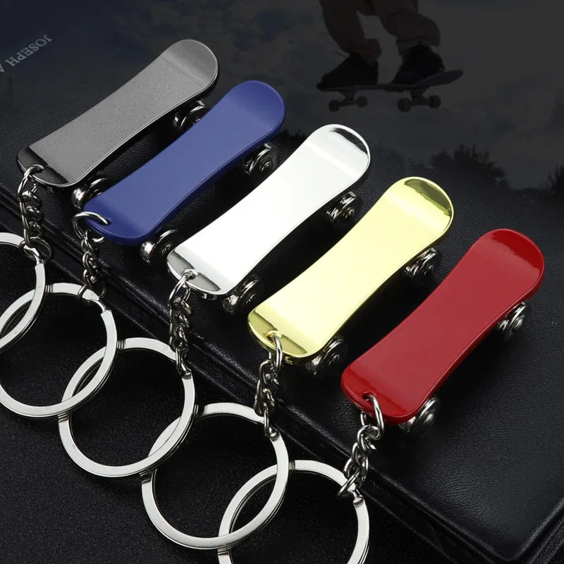 Creative Logo Customized Laser Print Simulation 3D Scooter Keychain Mini Net Red Metal Skateboard Pendant Promotion Gifts