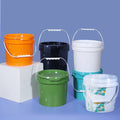 2.5 Gallon Round Pattern PP Plastic Bucket with Lid Handle for Paint Packing