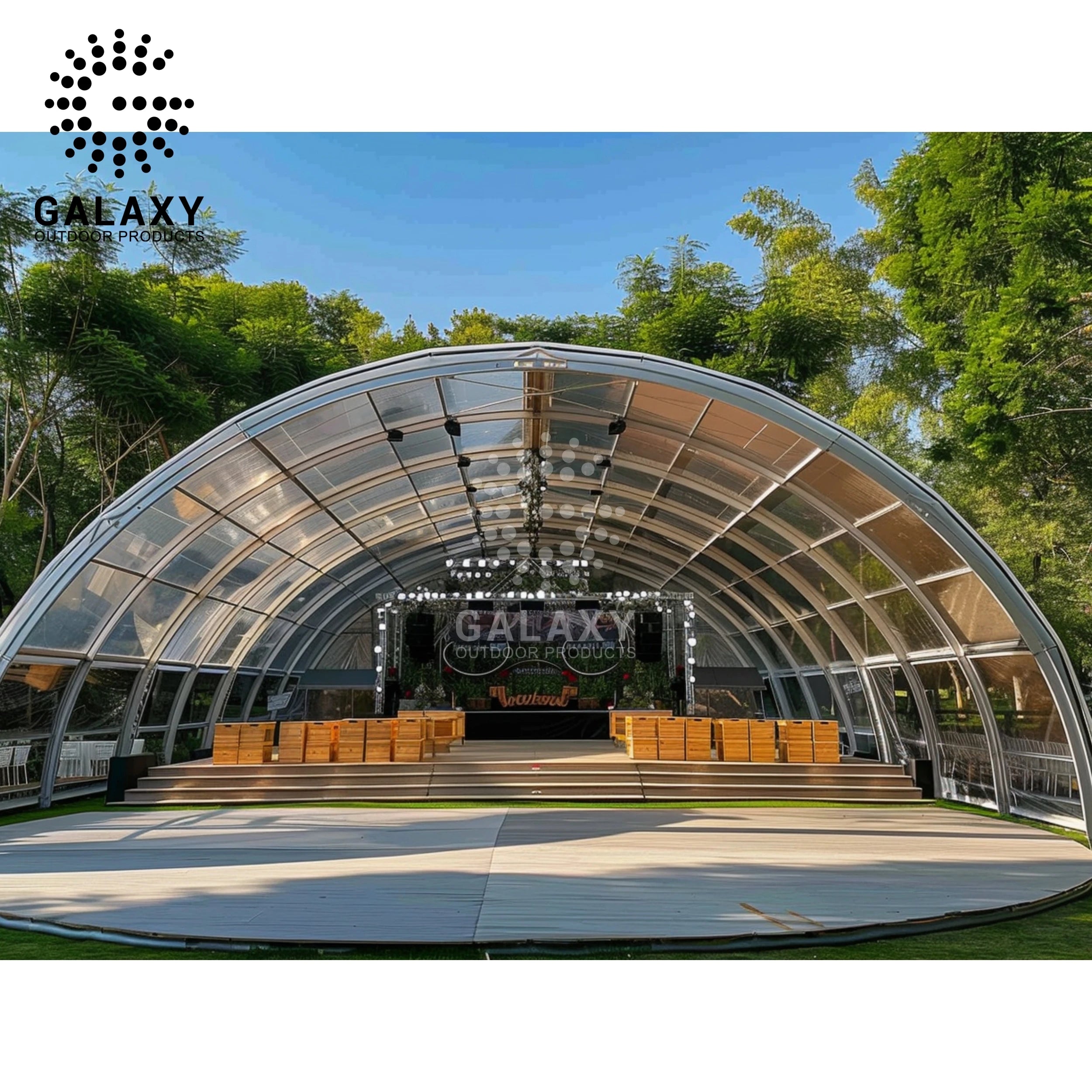 Heavy Duty Waterproof UV Resistant Indoor/Outdoor Warehouse Storage Tent Curved Roof Permanent Structure Arcum Event Tent for