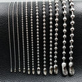 Luoyan 304 Stainless Steel Rosary Beaded Chain Necklace 3mm 4mm 5mm 6mm 7mm 8mm 10mm 12mm Necklace for Jewelry Making