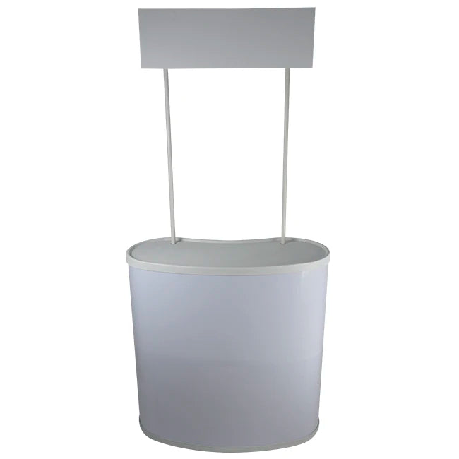 Customized Printed ABS PP Portable Folding Table Plastic Display Counter Stand for Promotions Digital Printing