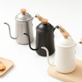 Stainless Steel Large Capacity Pour Over Coffee Tools Insulation Gooseneck Kettle Wooden Handle Coffee Pot Dirp Coffee Kettle