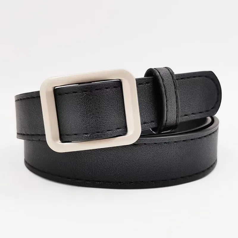 2.4cm Wide Women No Pin Buckle Belt Hot Sale Colorful Fashion Belt for Lady