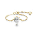 Adjustable 925 Sterling Silver Ring Fashion Cubic Zirconia Jewelry for Weddings & Parties