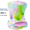 Customizable Seamless Mesh Ice Silk Adult Neck Gaiter Multifunctional Print Pattern Bandana for Outdoor Sports Skiing Polyester