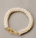 Aimgal Fine Jewellery Wholesale Baroque Freshwater Pearl Bracelet for Friends 18K Gold Plated Brass Trendy for Parties Gifts