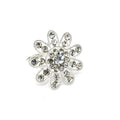 Wholesale Luxury Metal Napkin Rings With Rhinestone Flower Acrylic Napkin Holder for Wedding Party Table Decoration Stocked