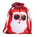 Cute Cartoon Christmas Drawstring Gift Sports Yoga Bags Printing Red Drawstring Pouch Christmas Sack Gift Bag Pouch Bag