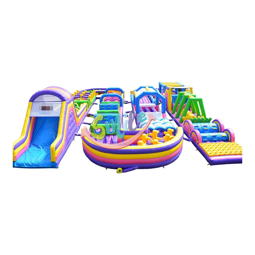 Commercial Inflatable Amusement Park Kids Adults Outdoor Inflatable Bouncer Sport Games Obstacle Course Playgrounds Theme Park