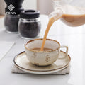Royal Personalized Design Porcelain Luxury Cappuccino Cup and Saucer Gift Set Ceramic Coffee Cup and Saucer
