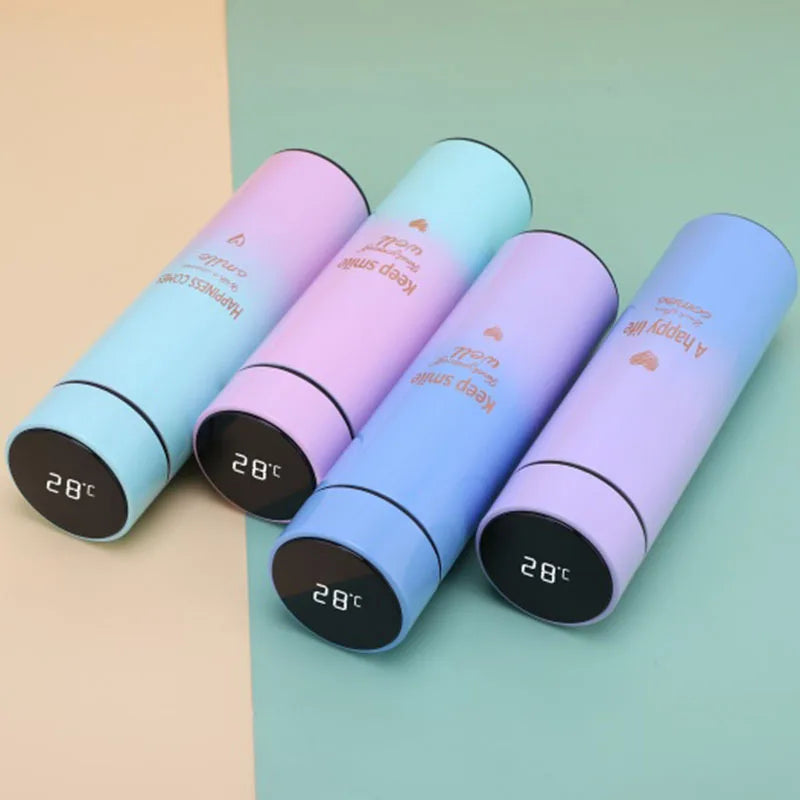 New Design 500ml Stainless Steel Vacuum Insulated Travel Flask Water Bottle With Led Temperature Display