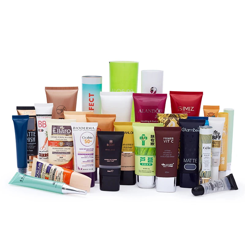 Custom Logo Print Cosmetic Empty Squeeze Soft Tubes for Skincare Lotion Hand Cream Body Face Lotion Sunscreen Plastic Packaging
