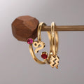 2022 New Styles Stainless Steel 18K Gold Plating Finger Rings Zodiac Birthstone Sign Open Adjustable Ring for Women Gift