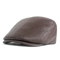 British Ladies' Autumn Winter Warm Ivy Hats Flat Leather Caps for Casual & Sports New Literary Fashion