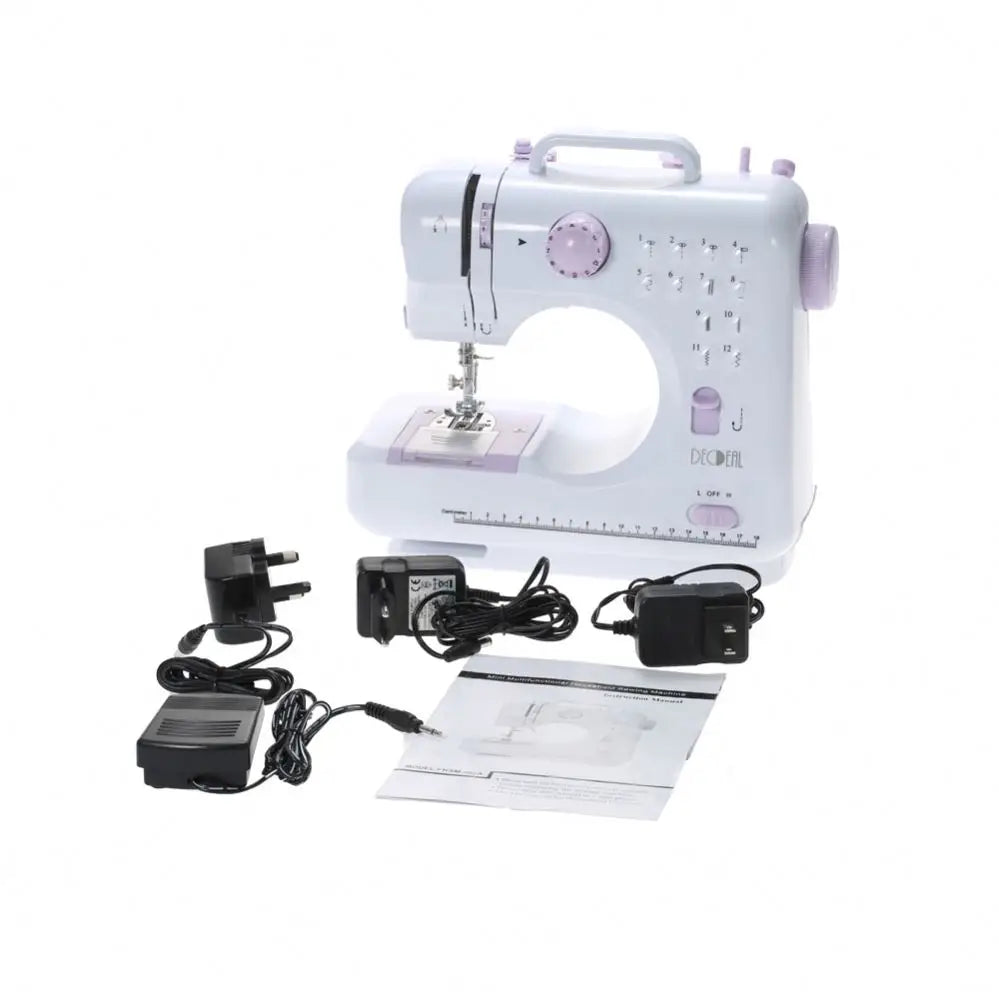 Zogift Family Electric Fabric Sewing Machine Multi-function 505 Household Mini Electric Apparel Machinery 12 Stitches Domestic