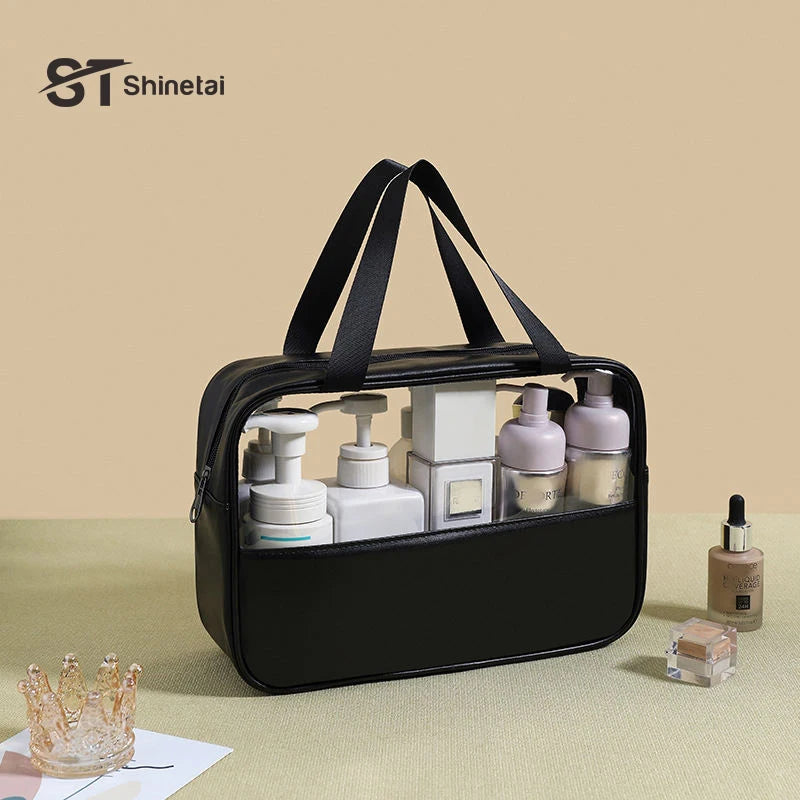 Vanity Luxury Tubes Women's Canvas Eco Friendly Pvc Toiletries Bag Travel Package for Cosmetics Velvet Makeup Bag Professional