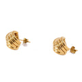Personality Vintage Stainless Steel Earrings 18k Gold Plated Three-Wire Twisted Interlaced Stud Earrings for Women