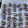 NO Hole Hot Sale Loose Baroque Pearls Purple Color Big Size Natural Freshwater Pearls