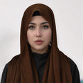 Multi-Color Crinkle Polyester Long Scarf Shawl Elegant Headwrap for Muslim Women