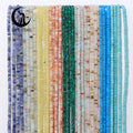 Zhe Ying 2x4mm Rondelle Stone Beads Natural Gemstone Spacer Diy Necklace Loose Abacus Natural Heishi Stone Beads