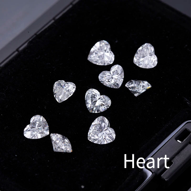 Messi Gems Melee Size DEF VS Heart Cut 3x3-5x5mm Lab Grown Diamond