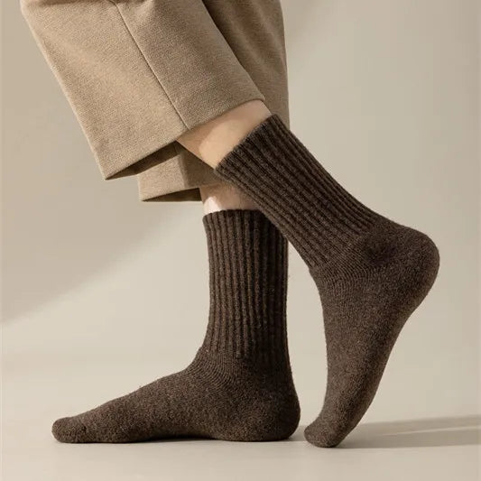 Cheap Price Wholesale Sotf Casual Thermal Wool Sock Thick Warm Winter Ribbed Mid Calf Wool Socks for Men
